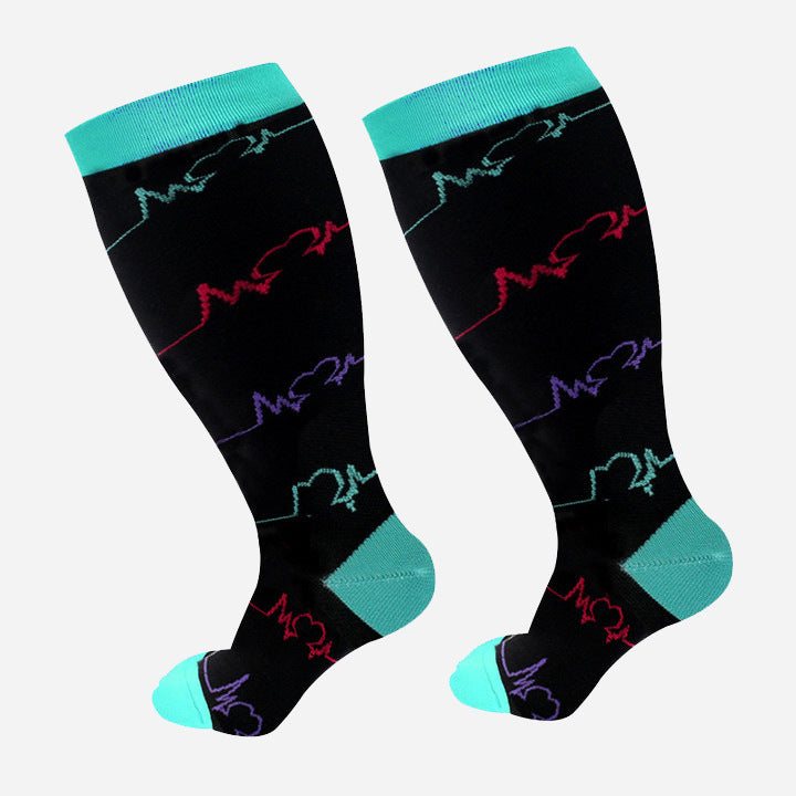 Plus-Size Printed Compression Socks (photo 4)