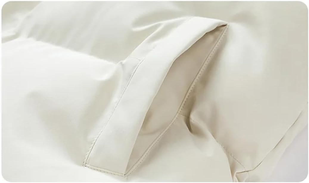 Close-up of the white parka's side pocket