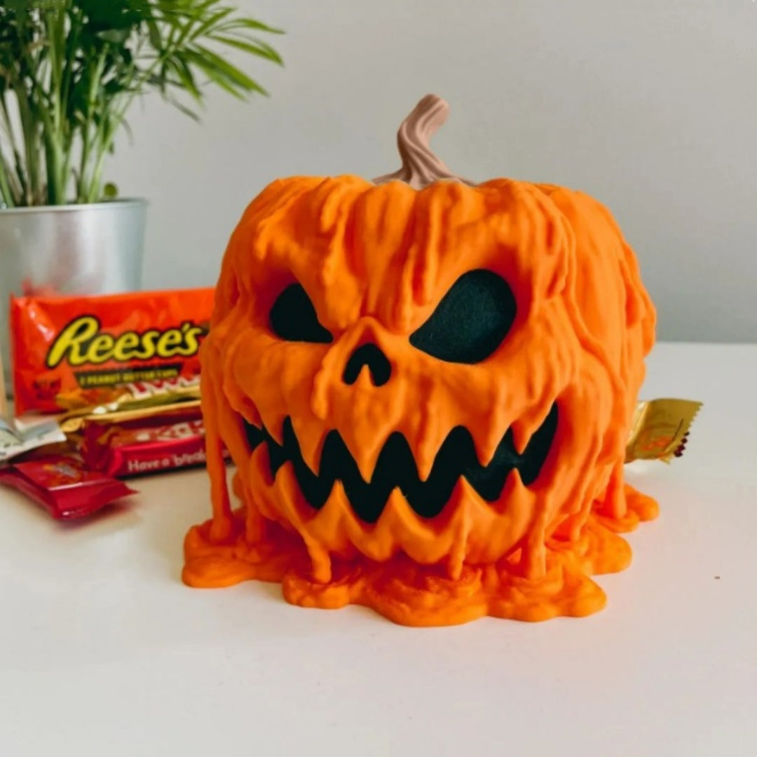 Melting Pumpkin Candy Bowl with Lid (photo 4)