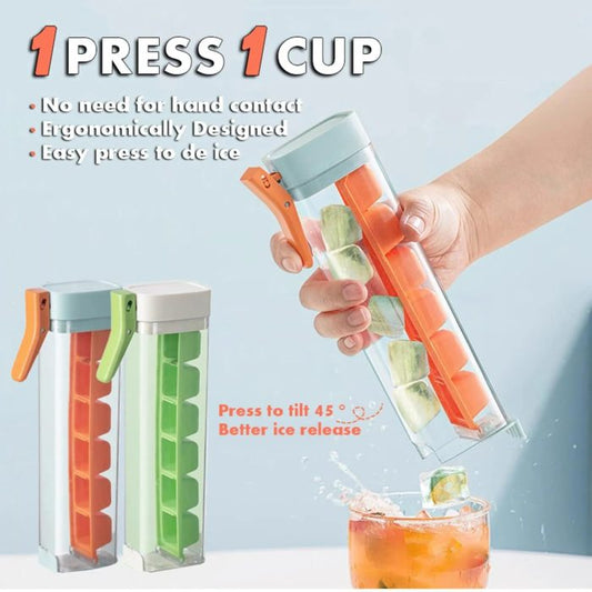 Press-Release Ice Cube Tray with Storage Box, 1 L