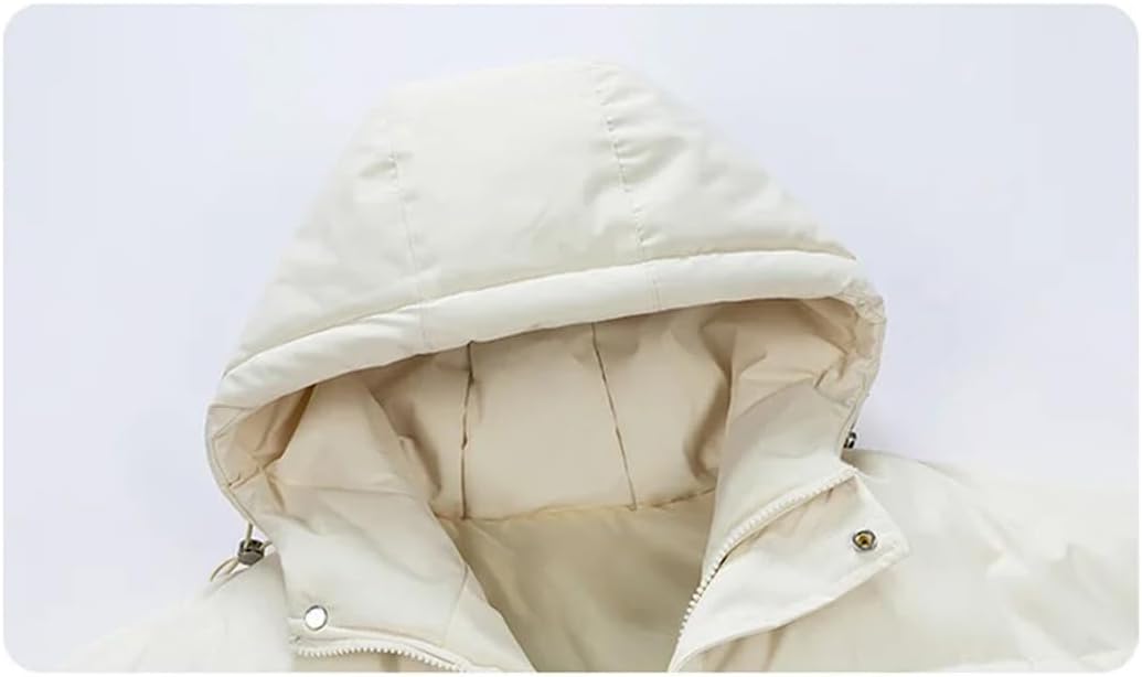 Close-up of the white parka's hood