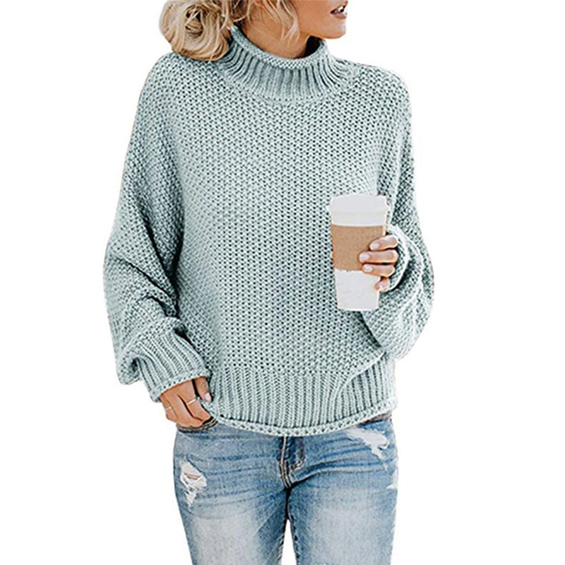 Women's Solid Turtleneck Knit Pullover (photo 5)