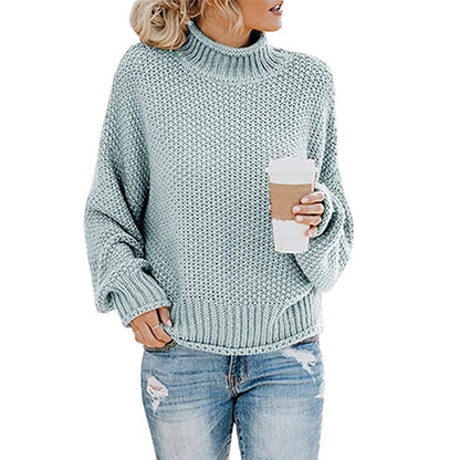 Women's Solid Turtleneck Knit Pullover (photo 5)