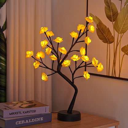 USB LED Rose Tree Table Lamp (photo 2)