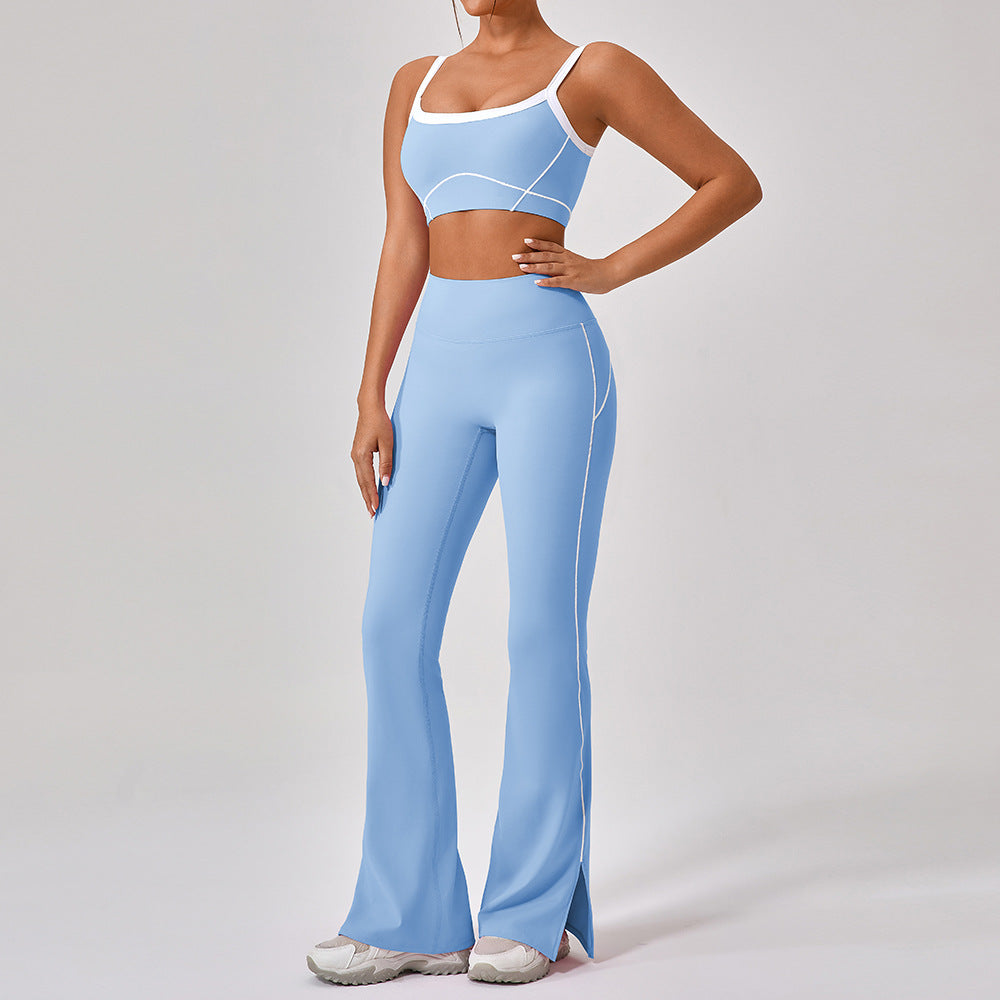 Women's Strappy Contrast Yoga Set (photo 5)