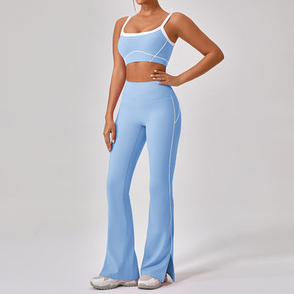 Women's Strappy Contrast Yoga Set (photo 5)