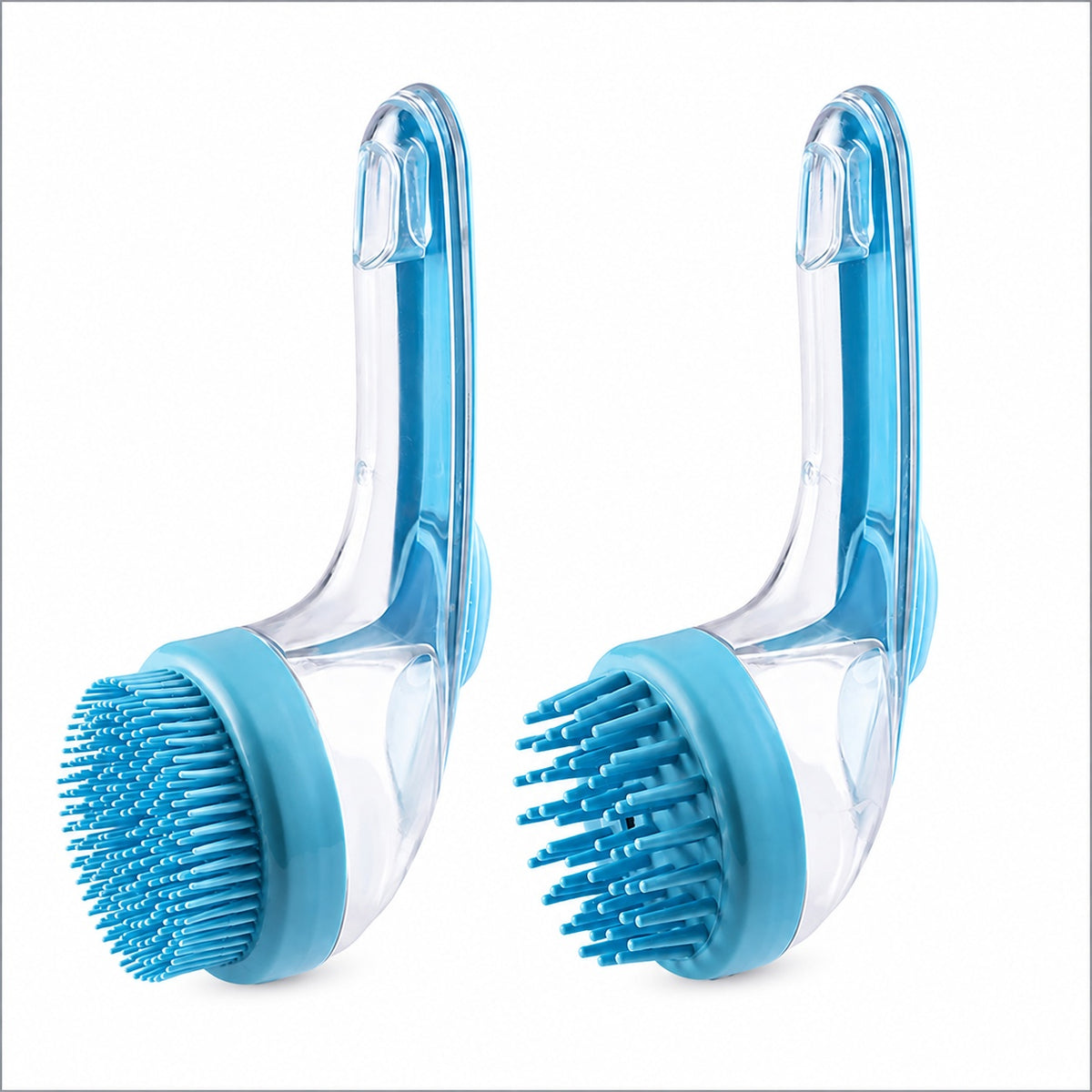Long-Handle Pet Bath Brush with Shampoo Dispenser (photo 11)