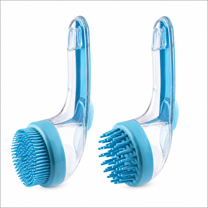Long-Handle Pet Bath Brush with Shampoo Dispenser (photo 11)