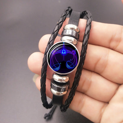 Zodiac Sign Glow-in-the-Dark Braided Bracelet (photo 2)