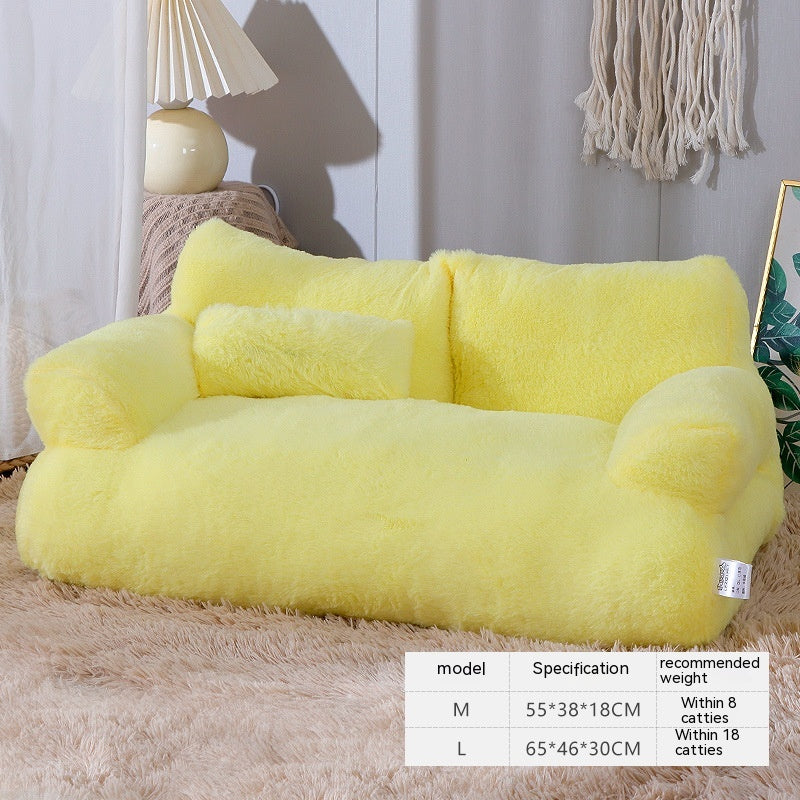 Plush Cat Sofa Bed with Pillow (photo 6)