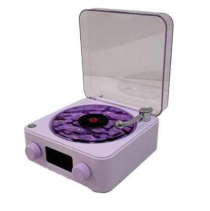 Retro Turntable-Style Bluetooth Speaker with Nature Sounds and Light (photo 13)