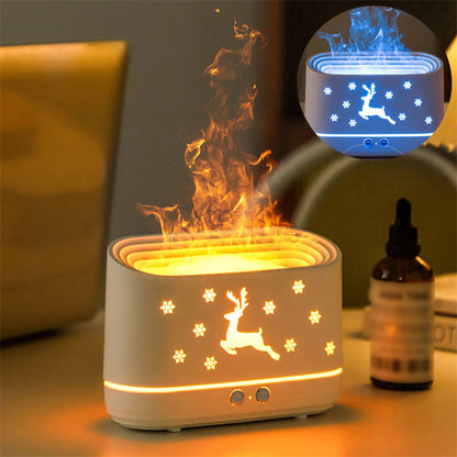 Reindeer Flame Effect Humidifier and Aroma Diffuser, USB