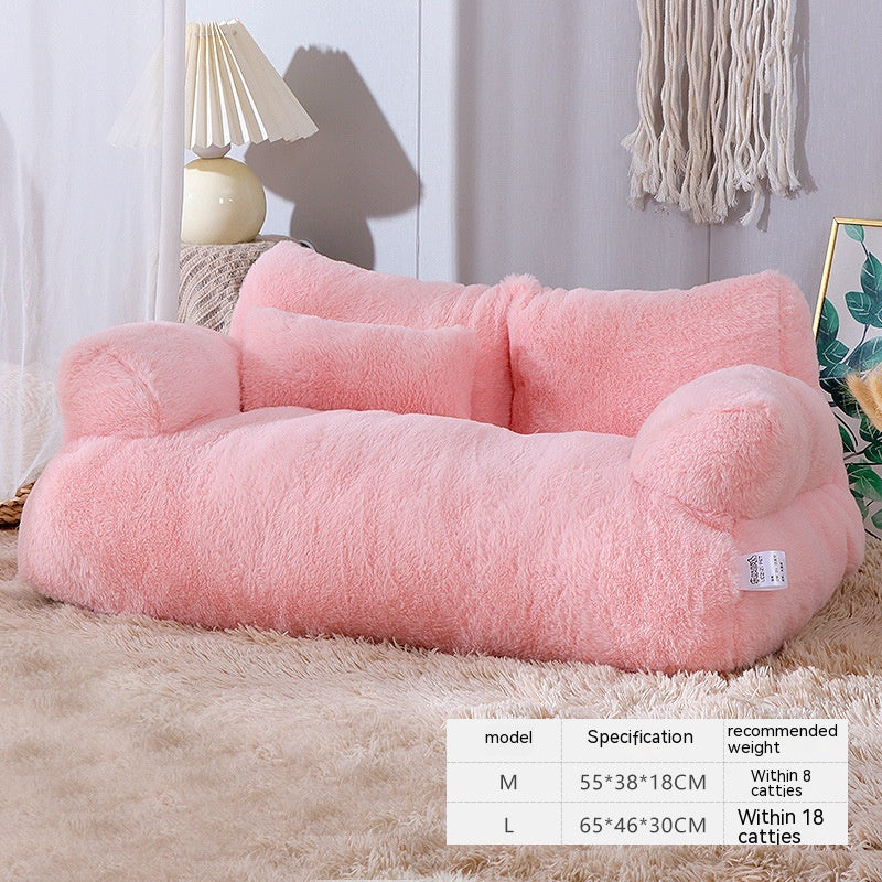 Plush Cat Sofa Bed with Pillow (photo 13)