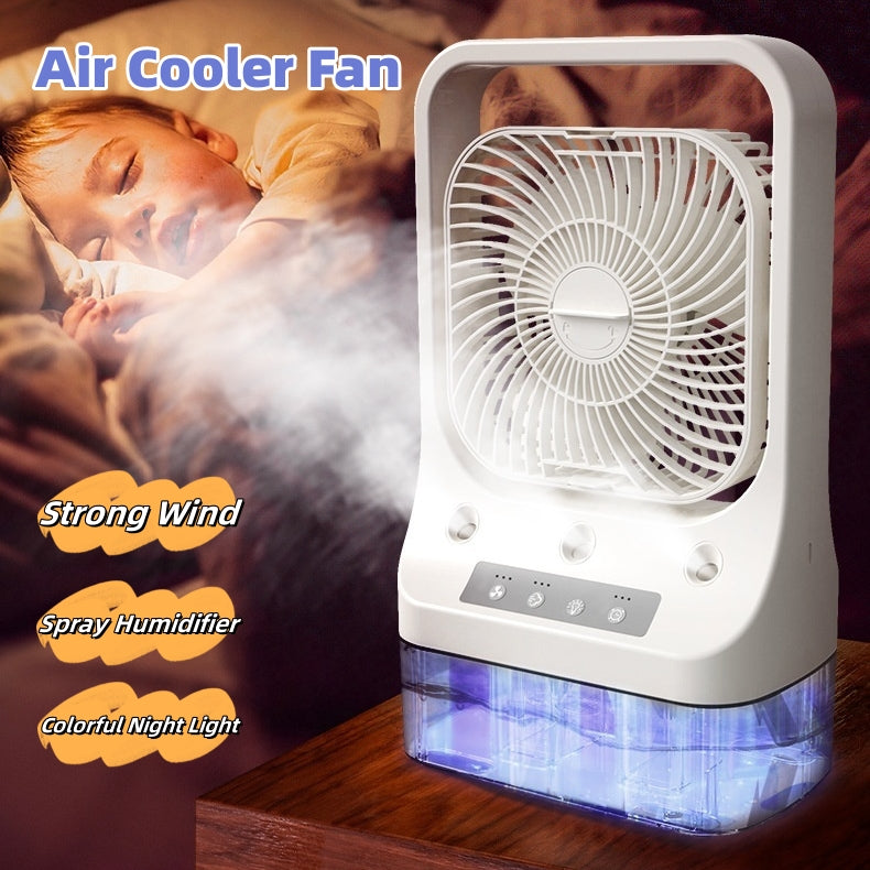 USB-C Mini Air Cooler Fan with 3 Mist Nozzles