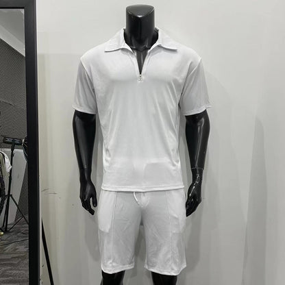 Men's Zip Polo and Drawstring Shorts Set (photo 14)