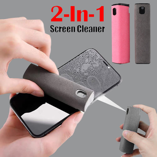 Pocket Screen Cleaner Spray with Microfiber Pad