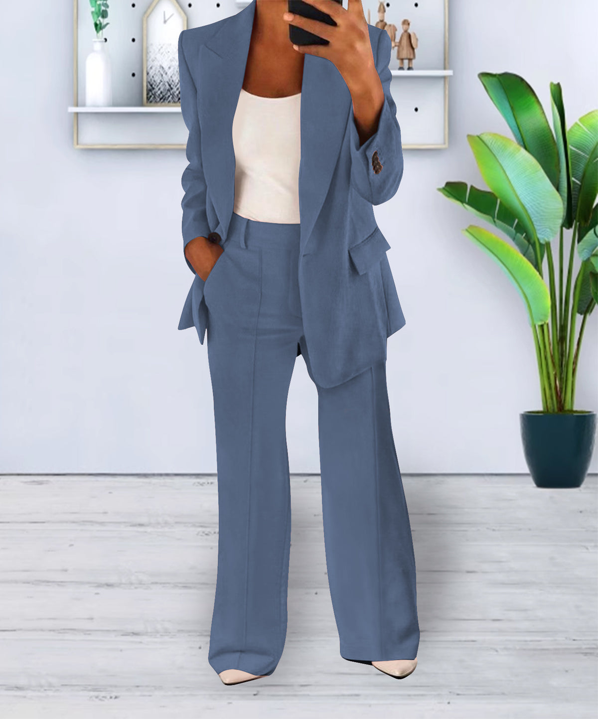 Women's Blazer and Pants Two-Piece Set (photo 6)