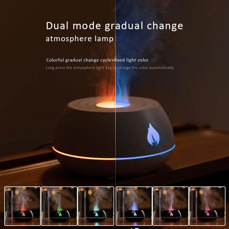 Flame Effect Mini Humidifier and Aroma Diffuser, 130 ml (photo 2)