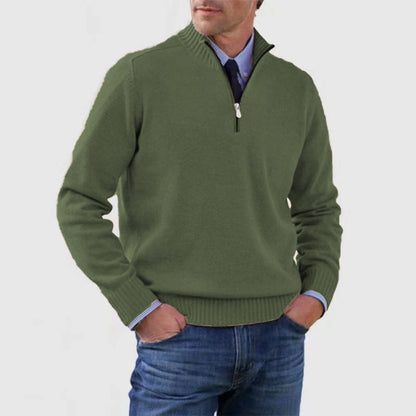 Men's Stand-Collar Zip Knit Sweater (photo 7)