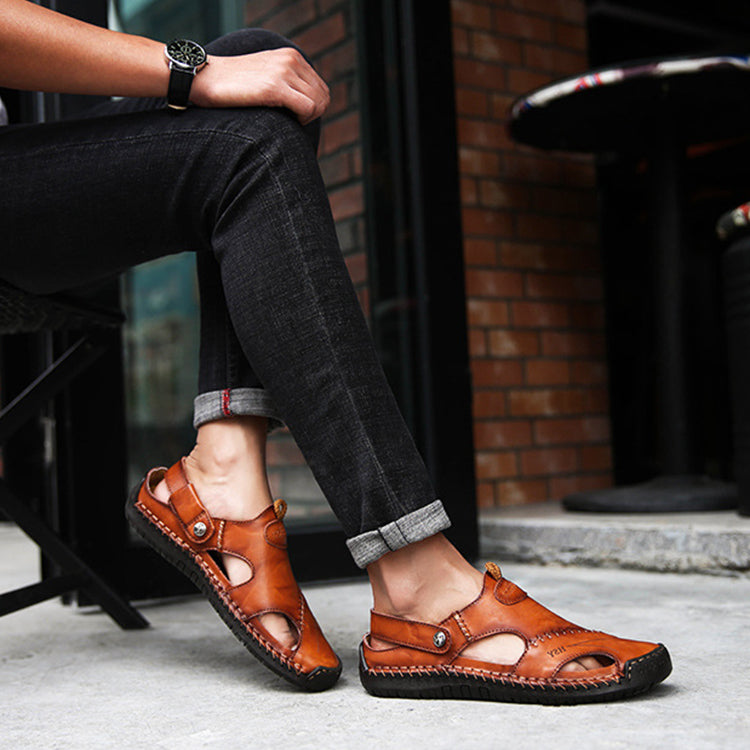 Men's Closed-Toe Adjustable Slide Sandals (photo 6)