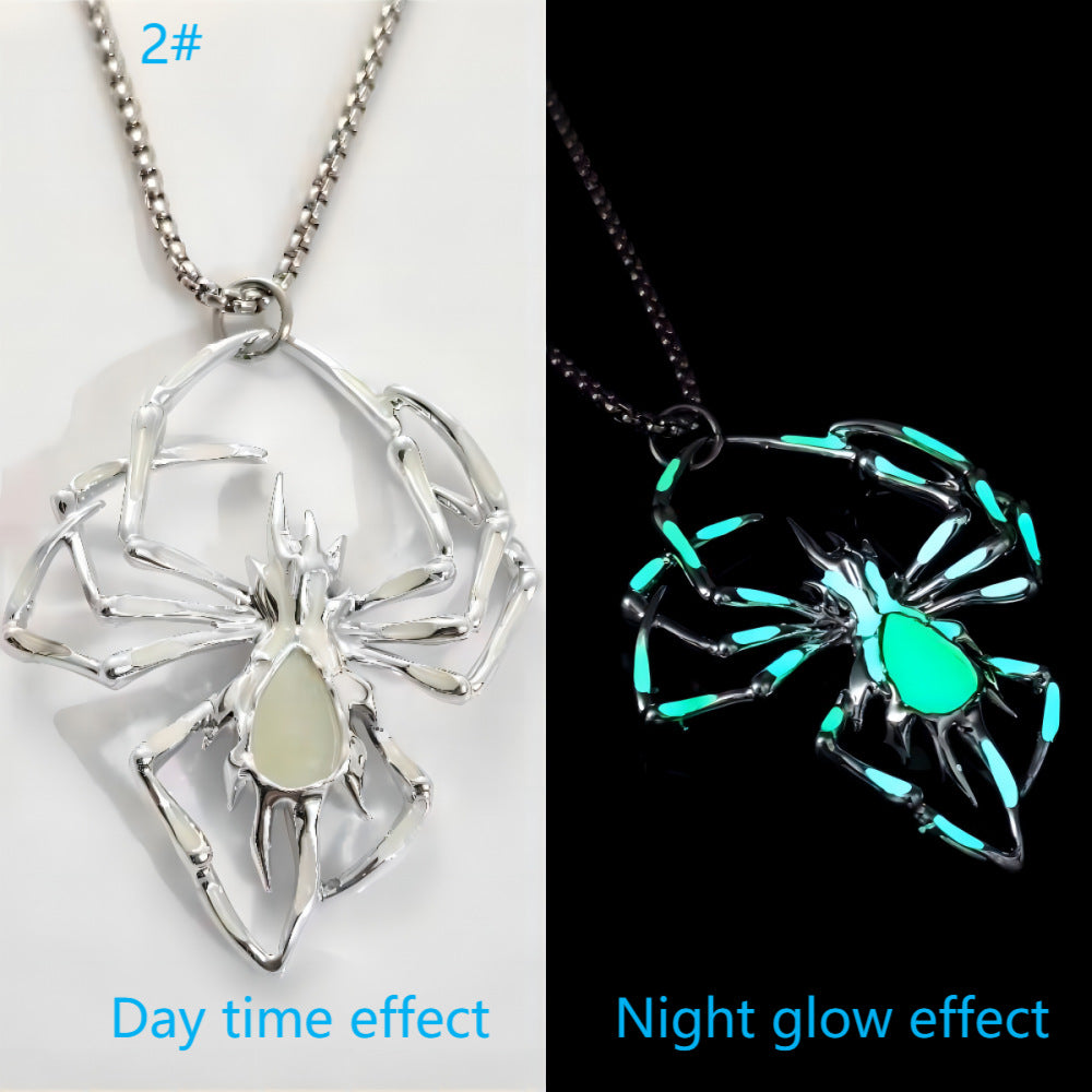 Glow-in-the-Dark Spider Pendant Necklace (photo 6)