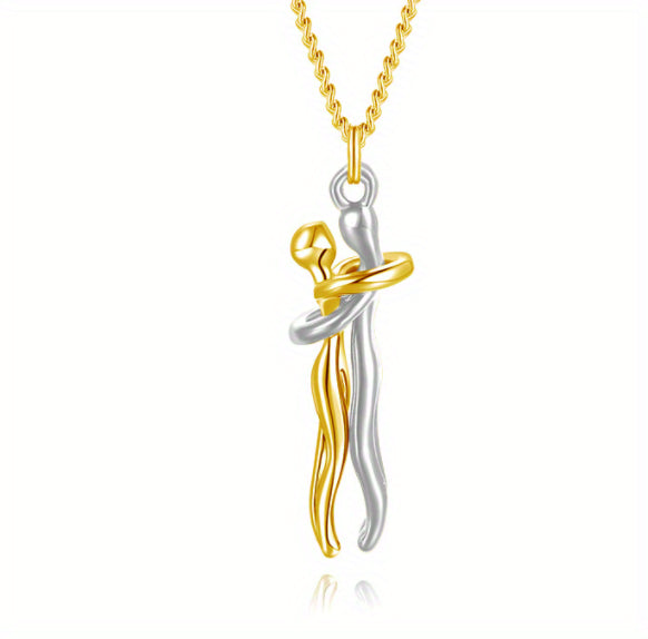 Hugging Figures Pendant Necklace (photo 33)