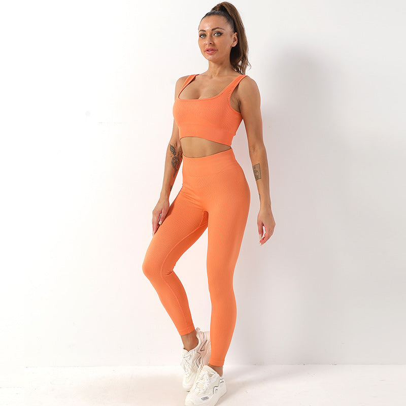 Women's 2-Piece Seamless Square-Neck Yoga Set (photo 6)