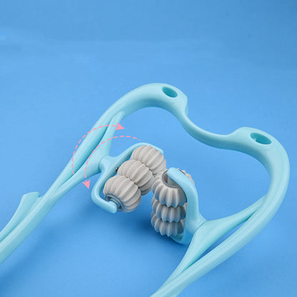 Manual Neck and Shoulder Massage Roller with Rolling Balls (photo 2)