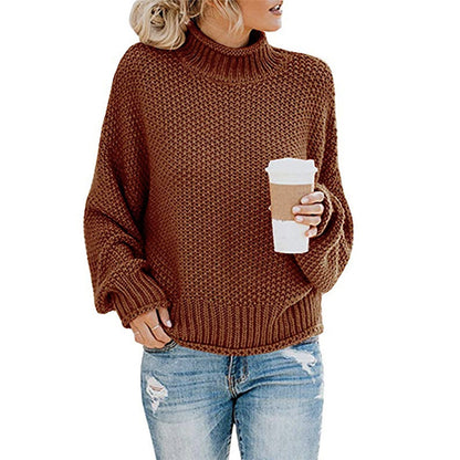 Women's Solid Turtleneck Knit Pullover (photo 6)