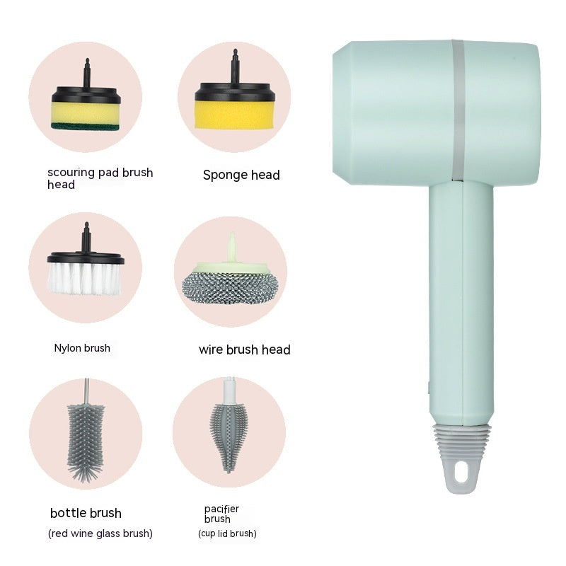 Rechargeable Electric Cleaning Brush with Interchangeable Heads (photo 21)
