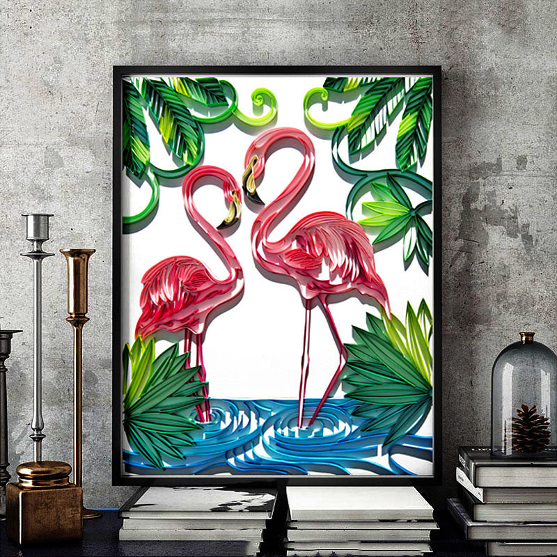 Paper Quilling Art Kit, 40 x 50 cm, Animal and Bird Designs (photo 6)