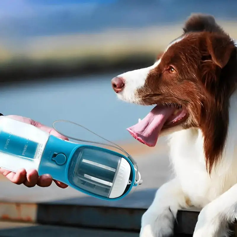 3-in-1 Portable Dog Water Bottle with Food and Bag Compartments (photo 6)