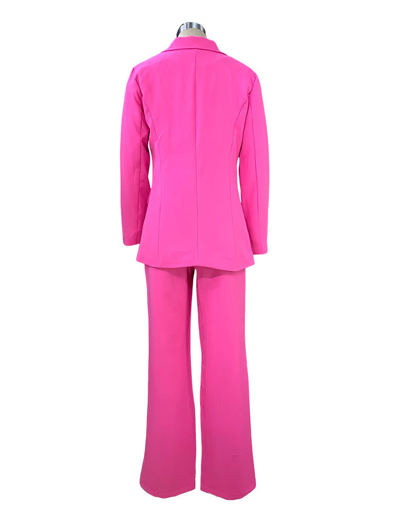 Women's Lapel Blazer and Straight-Leg Pants Set (photo 37)