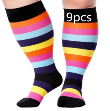 Plus-Size Printed Compression Socks (photo 56)