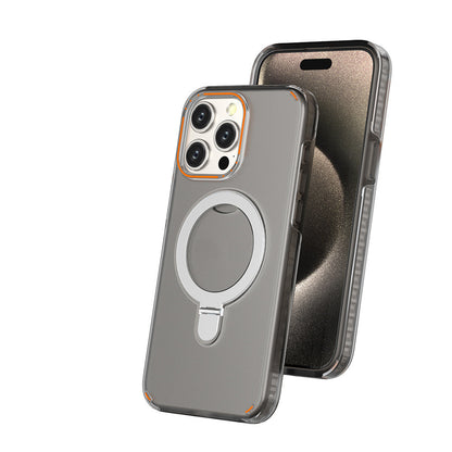 Magnetic Clear Phone Case with Hidden Stand for iPhone (photo 10)