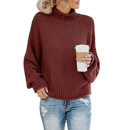 Women's Solid Turtleneck Knit Pullover (photo 7)