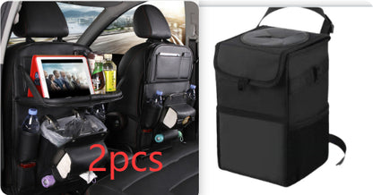 PU Leather Car Seat Back Organizer with Tissue Box (photo 19)