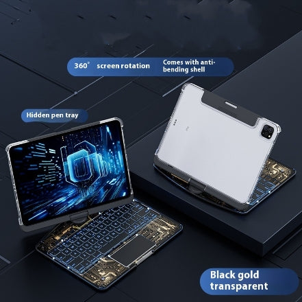 360° Rotating Clear Keyboard Case for iPad with Trackpad (photo 19)