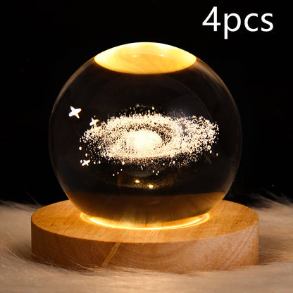 Wood Base Crystal Ball Night Lamp (photo 49)