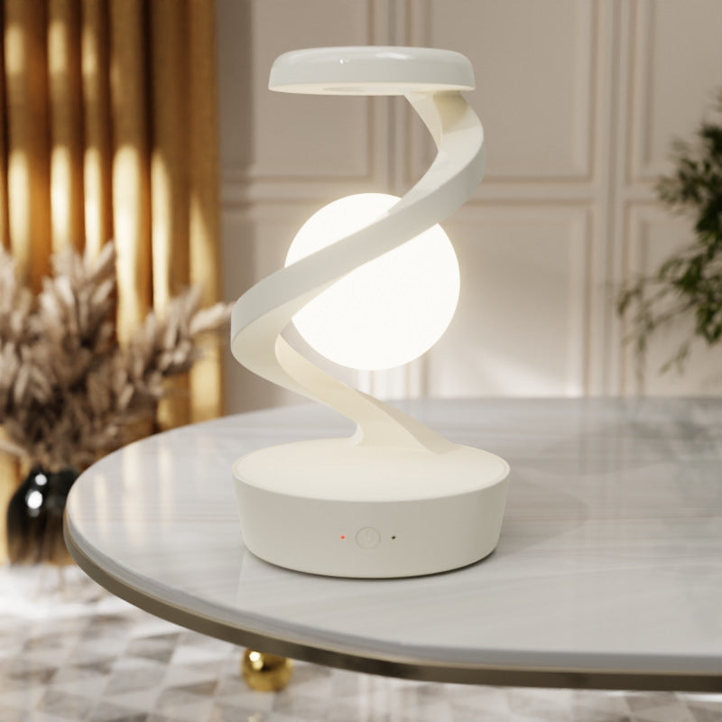 Rotating Moon Desk Lamp with Optional Wireless Charger (photo 4)