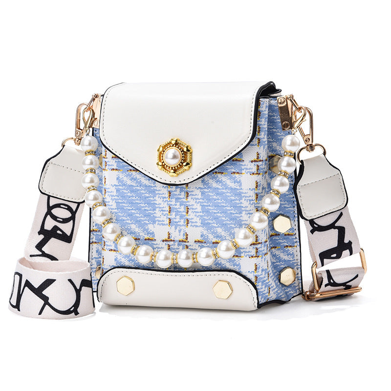 Mini Crossbody Phone Bag with Pearl Chain (photo 13)