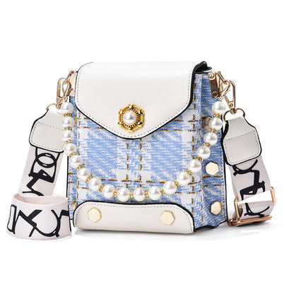 Mini Crossbody Phone Bag with Pearl Chain (photo 13)