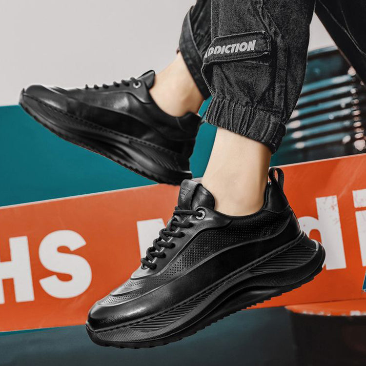 Men's Thick-Sole Lace-Up Casual Sneakers (photo 3)