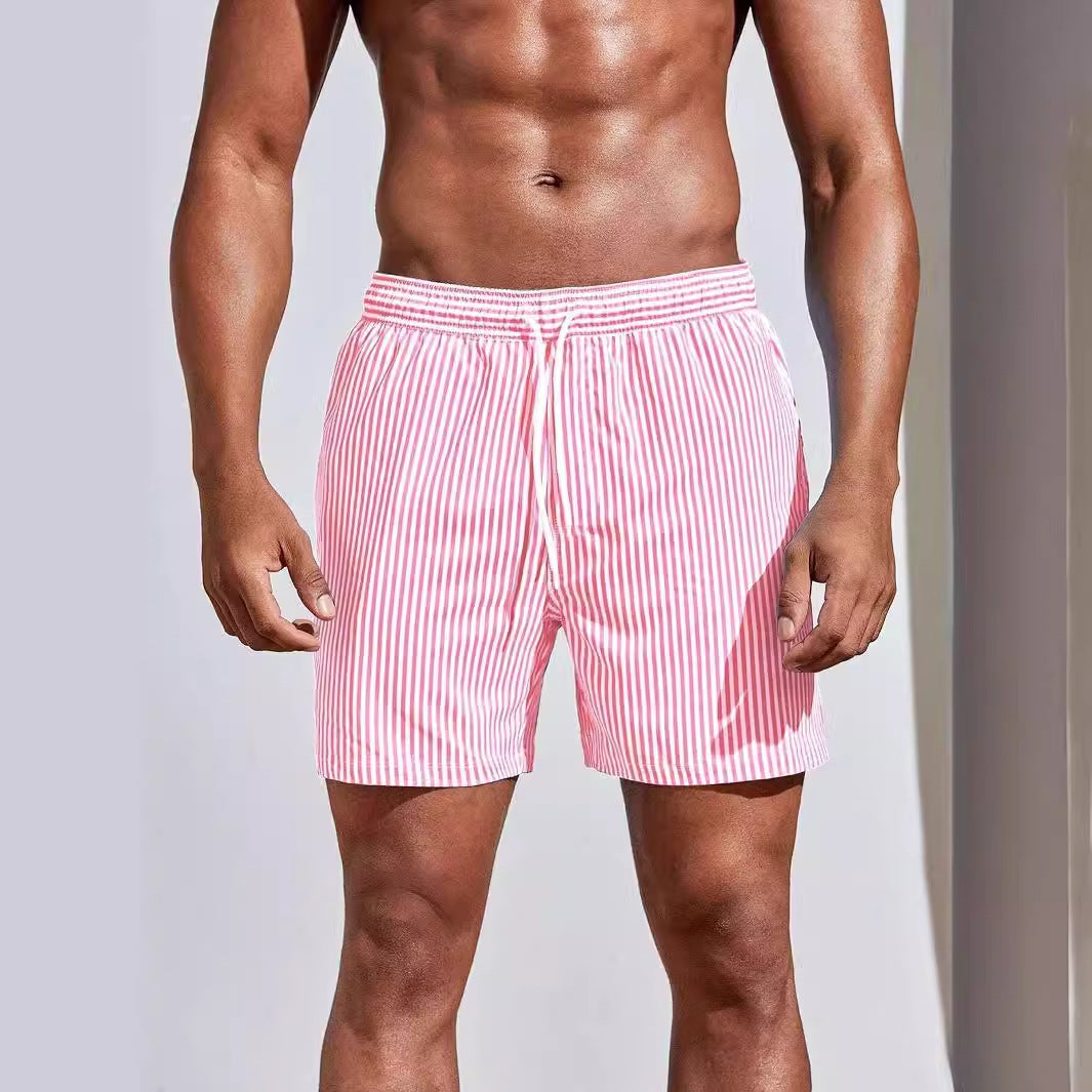 Men's 3D Striped Print Shorts (photo 3)