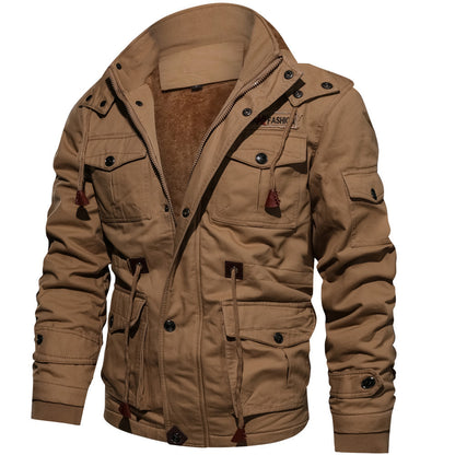 Men's Cargo Winter Jacket with Detachable Hood (photo 2)