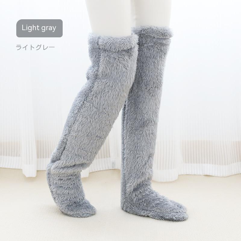 Over-the-Knee Fuzzy Long Socks (photo 4)