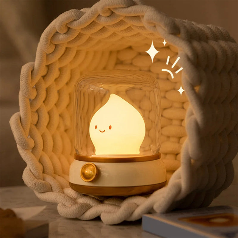 Retro Oil-Lamp Style Rechargeable LED Night Lamp (photo 3)