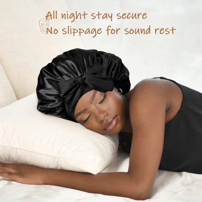 Satin Sleep Bonnet with Ribbon (photo 3)