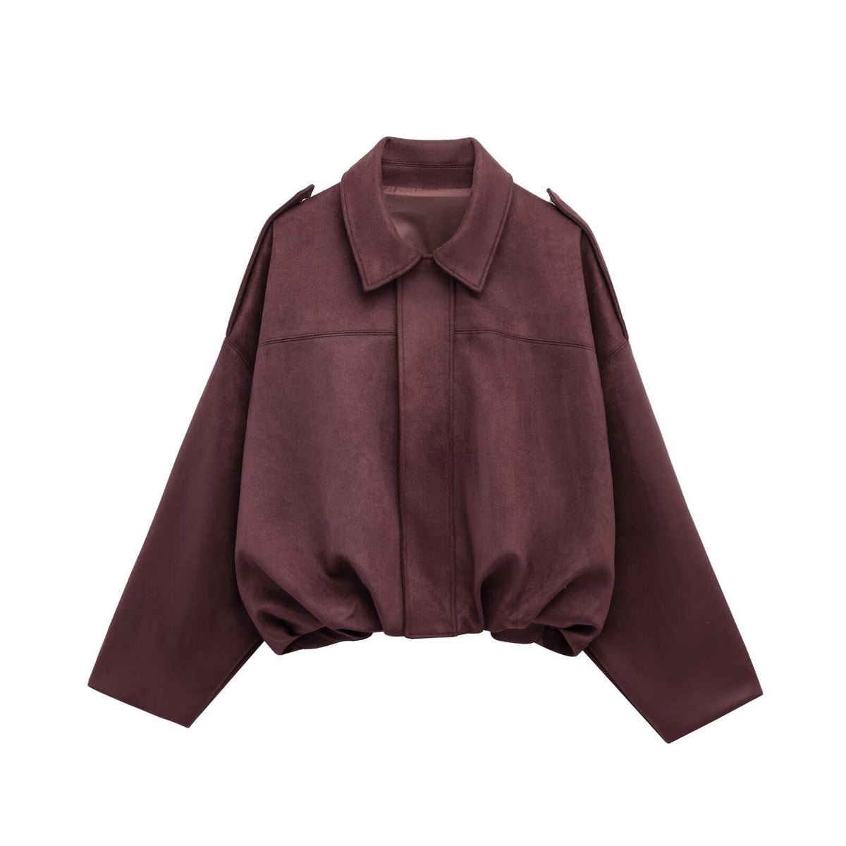 Faux Suede Zip-Up Jacket with Matching Pants and Skirt Options (photo 10)