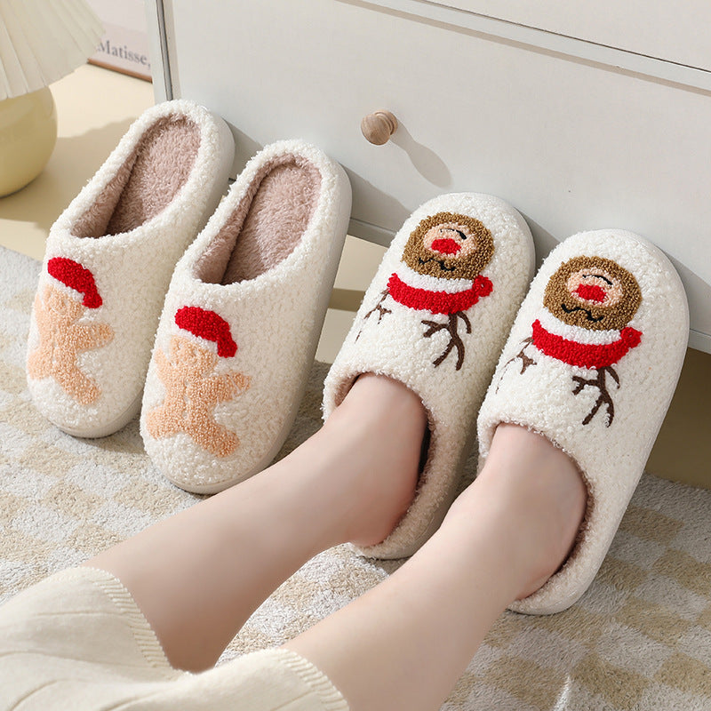 Christmas Cartoon Plush Slippers (photo 2)